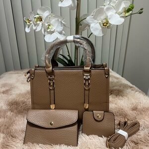 Elegant Tan Women's Handbag Set